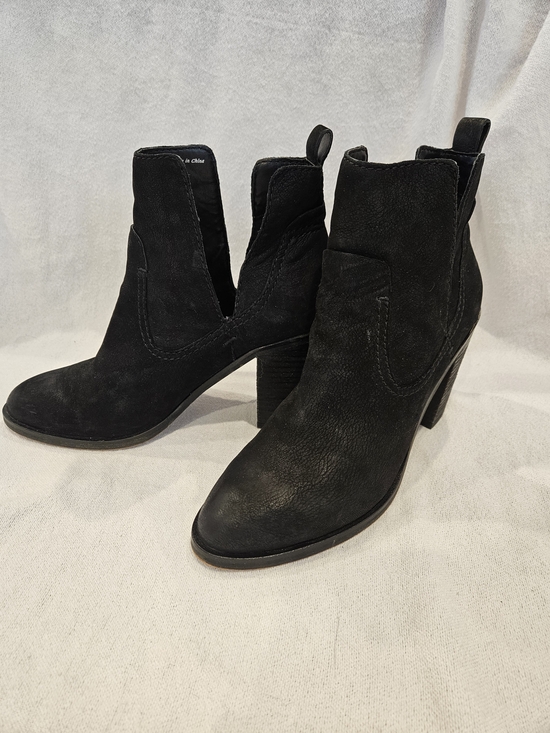 Dolce Vita Shoes - Dolce Vita Black Suede Ankle Booties with Block Heel